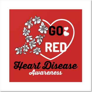 Go Red Heart Disease Awareness Cartoon Posters and Art